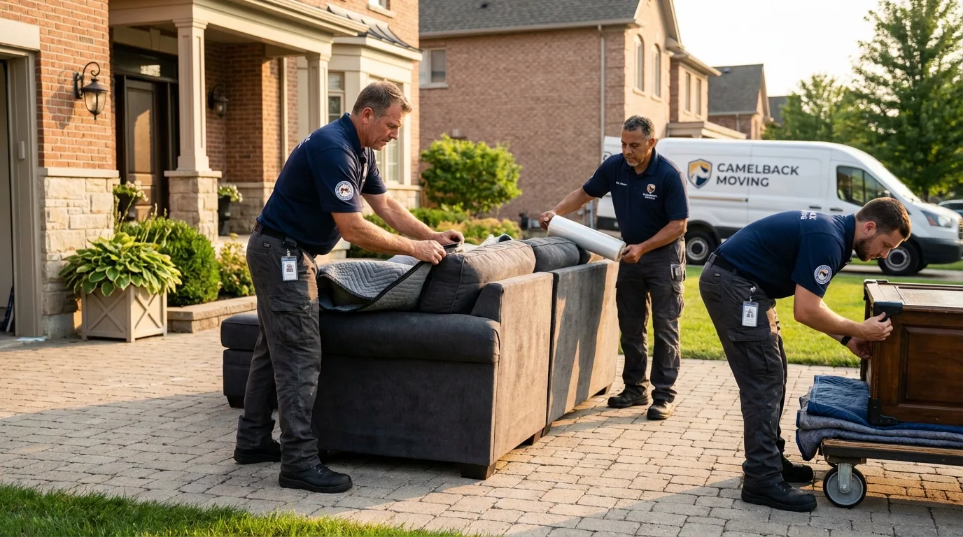 Large estate moving crew wrapping furniture in Rison, AR